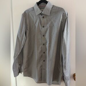 Men’s Eton Contemporary black and white check dress shirt size 17 neck